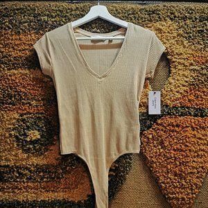 NWT Calvin Klein ribbed cotton spandex thong body suit XS
